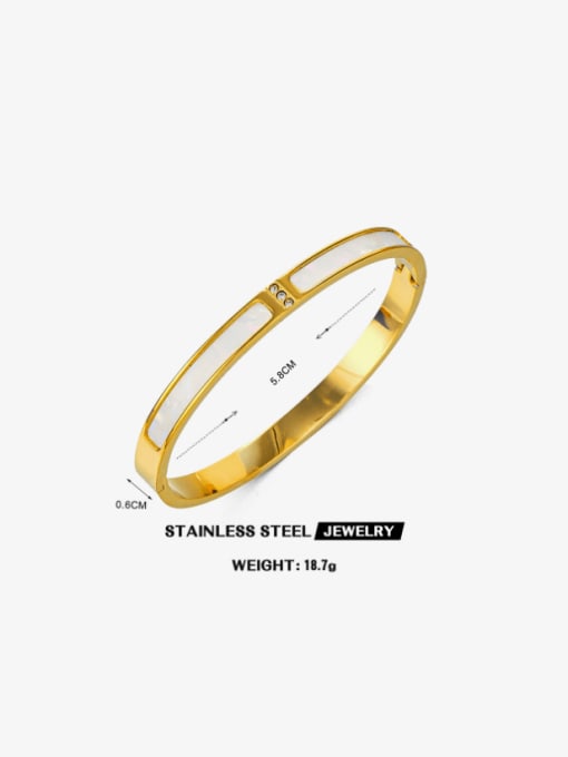 J$L  Steel Jewelry Titanium Steel Shell Geometric Minimalist Band Bangle 1