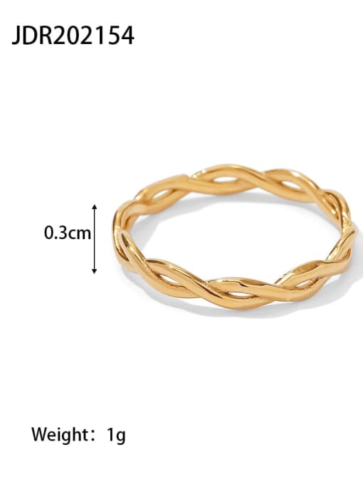 JDR202154 Stainless steel Geometric Trend Band Ring