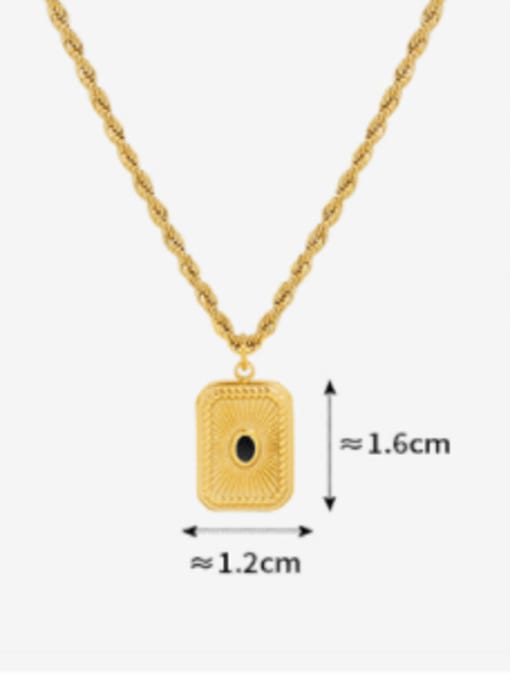 MAKA Titanium Steel Geometric Vintage Bead chain  Necklace 2