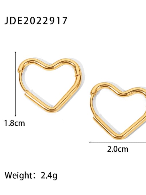 JDE2022917 Stainless steel Heart Trend Stud Earring