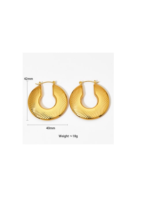 Clioro Stainless steel Geometric Trend Stud Earring 3