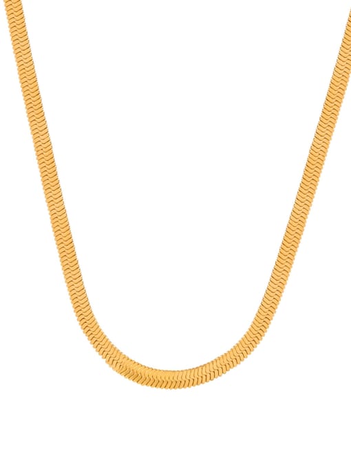 P1694 Gold Necklace 38+ 5cm Titanium Steel Shell Geometric Hip Hop Necklace