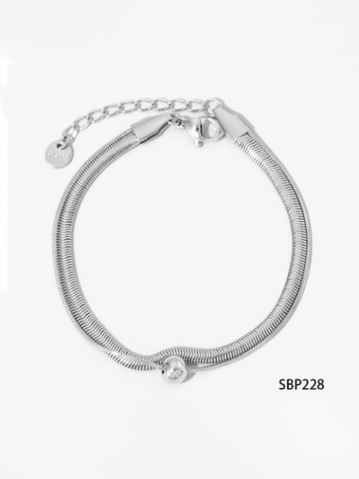 Silver Bracelet SBP228 Stainless steel  Hip Hop Snake Bone Chain  Bracelet and Necklace Set
