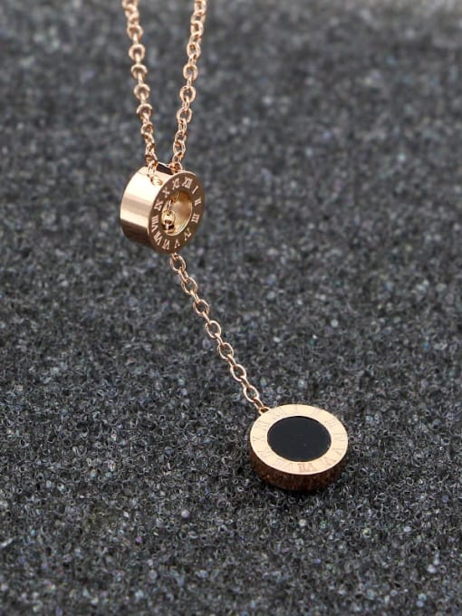K.Love Titanium Number Minimalist Lariat Necklace 1