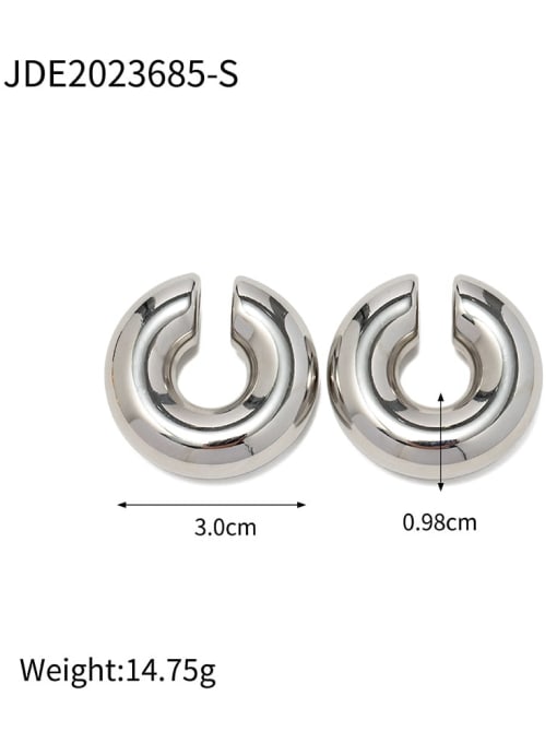JDE2023685 S Stainless steel Geometric Trend Clip Earring