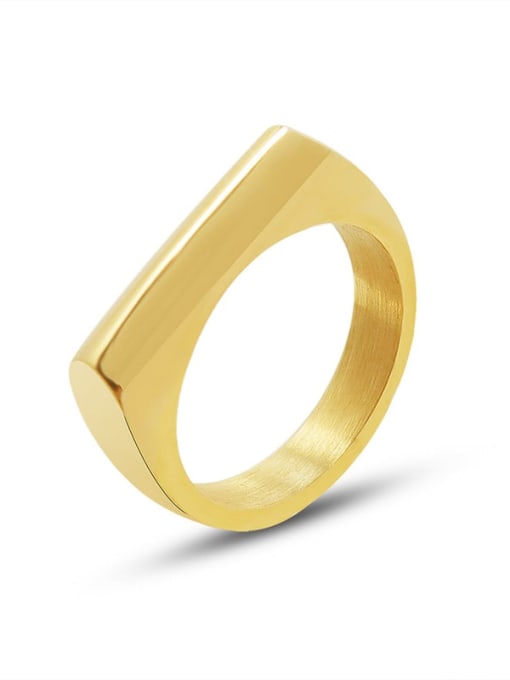 A280 gold ring Titanium Steel Geometric Minimalist Band Ring