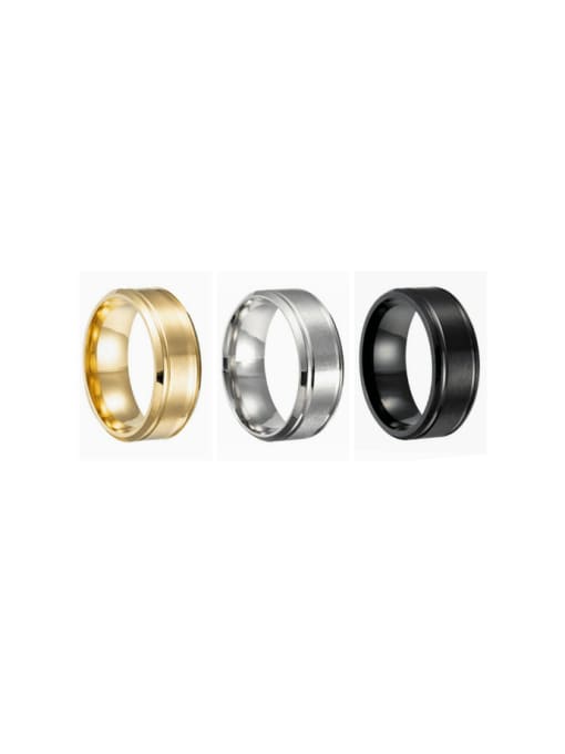 SM-Men's Jewelry Stainless steel Geometric Minimalist Band Ring 0