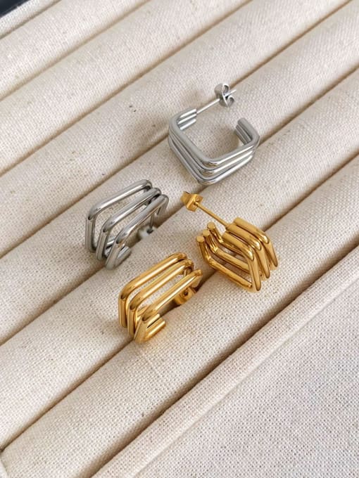 J&D Stainless steel Geometric Trend Stud Earring 1