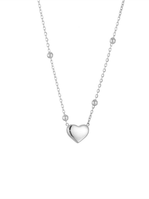 O205 Heart shaped Necklace Steel Titanium Steel Heart Dainty Necklace