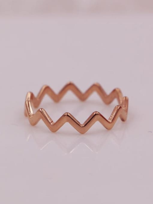 K.Love Titanium geometry  Minimalist Band Ring 0