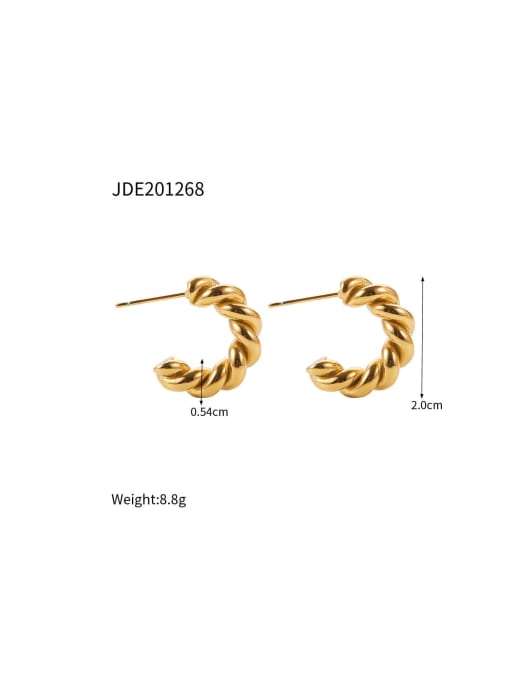 JDE201268 Stainless steel Geometric Trend Stud Earring