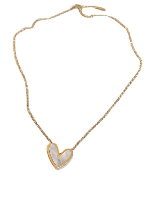 K.Love Titanium Steel Shell Heart Minimalist Necklace 0