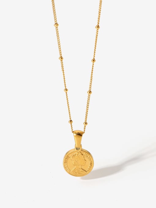 J&D Stainless steel Coin Trend Necklace
