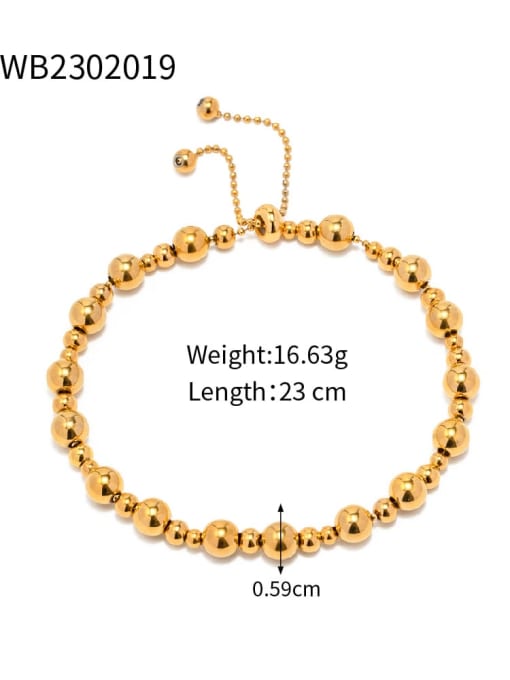 JDWB2302019 Stainless steel Geometric Beaded Bracelet