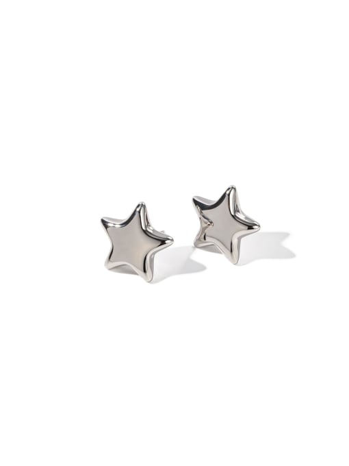 J&D Stainless steel Pentagram Trend Stud Earring 0