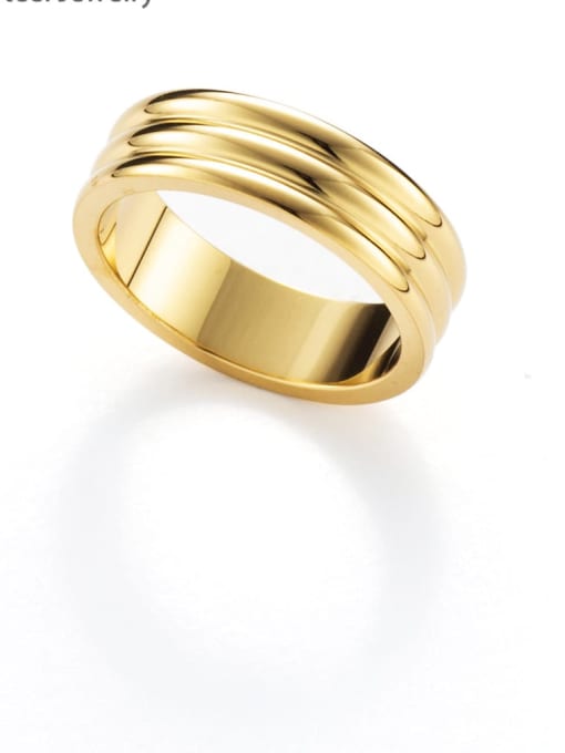 gold Vintage black oil dripping stainless steel ring