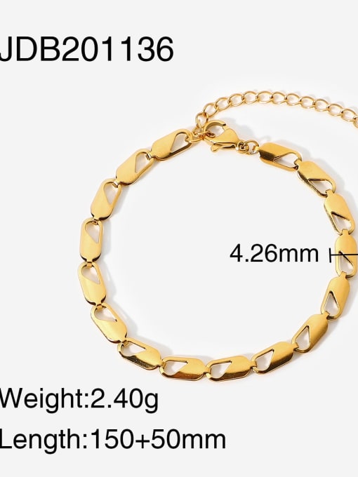 JDB201136 Stainless steel Geometric Minimalist Link Bracelet