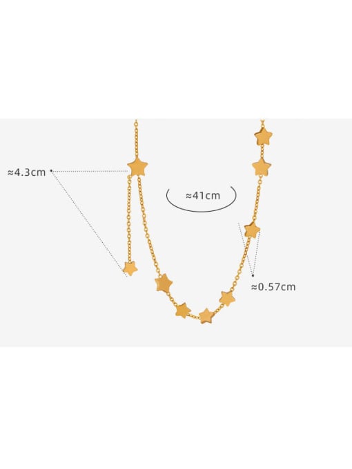 MAKA Titanium Steel Star Trend Necklace 3