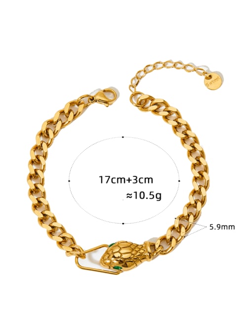 SAK837 Gold Bracelet Stainless steel Hip Hop Irregular  Bracelet and Necklace Set