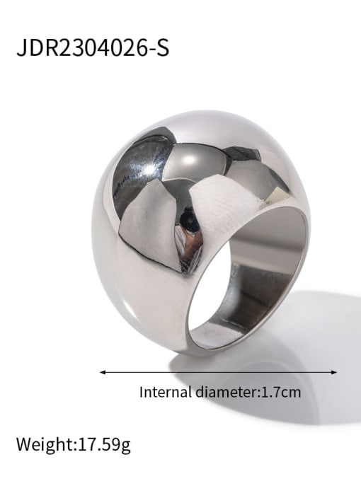 JDR2304026 S Stainless steel Geometric Trend Band Ring