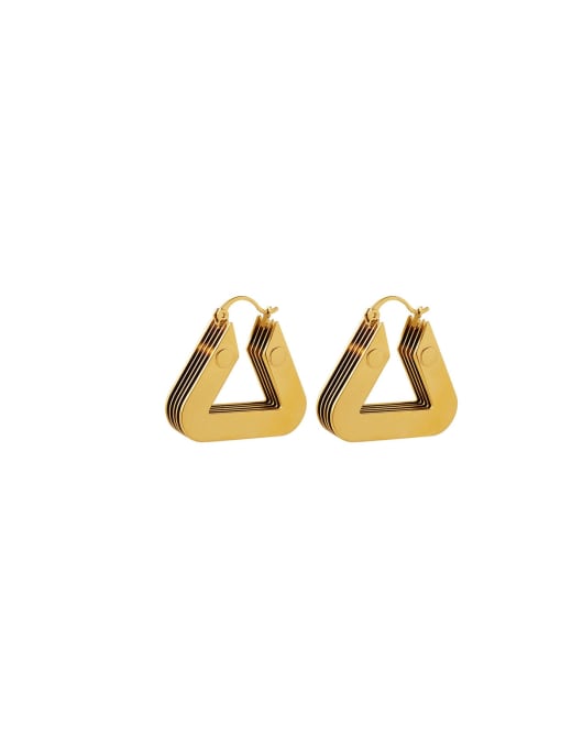 MAKA Brass Triangle Trend Stud Earring 0