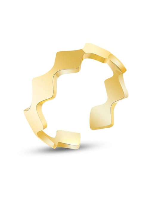A265 gold ring Titanium Steel Smooth Geometric Minimalist Band Ring