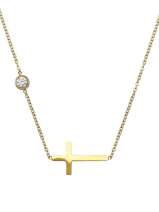 K.Love Titanium Steel Cross Minimalist Necklace 0