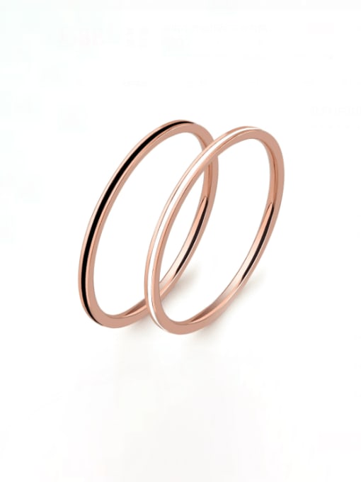 BELII Titanium Steel Round Minimalist Band Ring 0