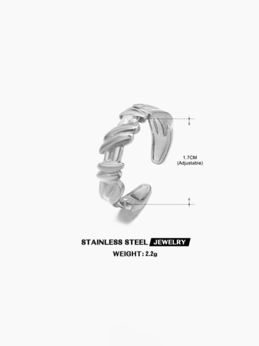 J$L  Steel Jewelry Stainless steel Irregular Vintage Band Ring 2