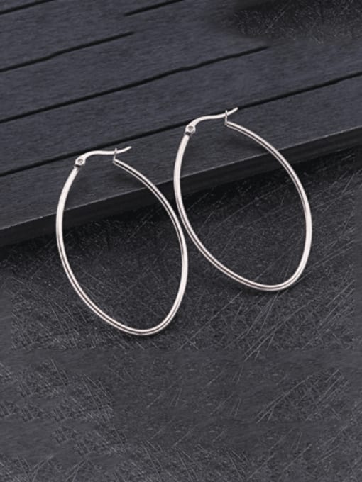 BELII Titanium Steel Round Minimalist Hoop Earring 3