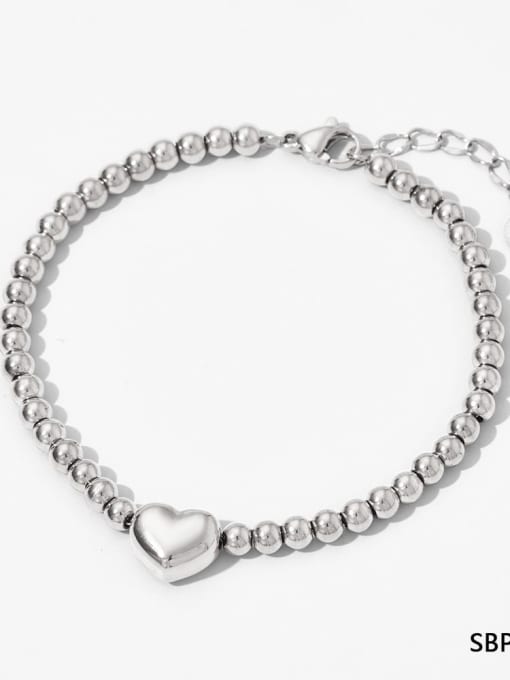 SBP206 Stainless steel Cubic Zirconia Heart Trend Bracelet
