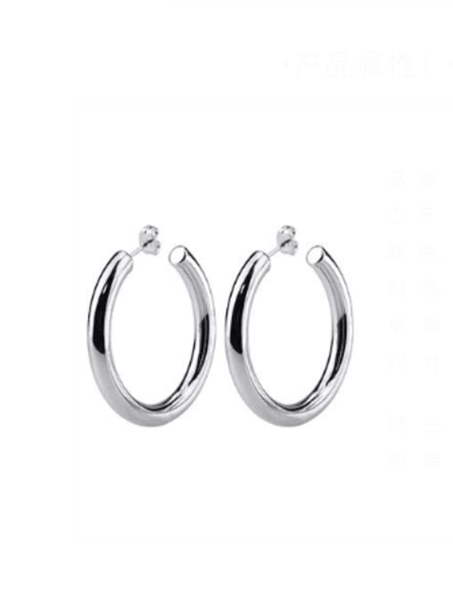 BELII Titanium Steel Round Minimalist Earring 0