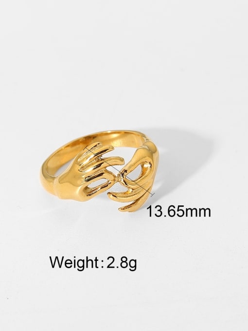 JDR201379 Stainless steel Finger shape Trend Band Ring