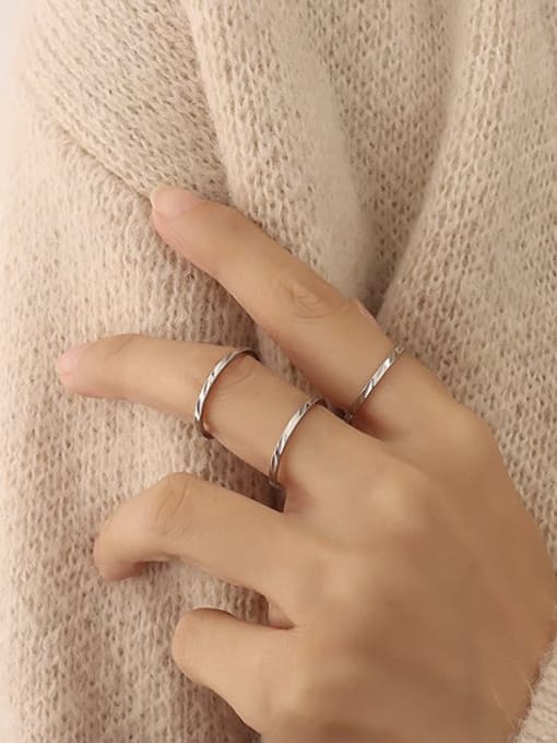 A091 steel ring Titanium Steel Round Minimalist Band Ring