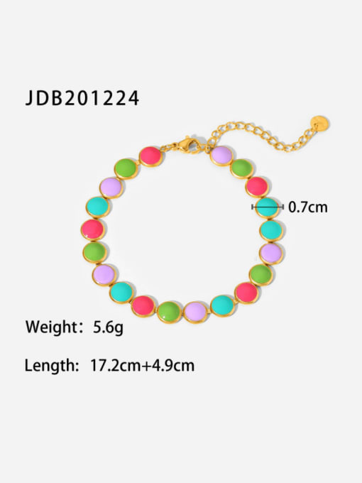 J&D Stainless steel Enamel Geometric Minimalist Bracelet 3