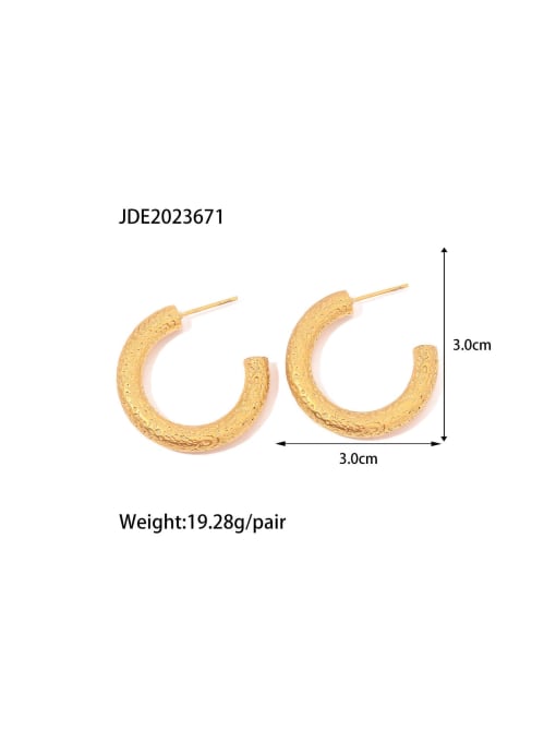 JDE2023671 Stainless steel Geometric Trend Hoop Earring