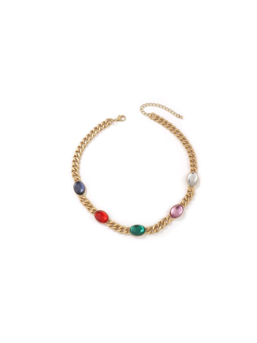 MeiDi-Jewelry Alloy Resin Geometric Trend Necklace 0