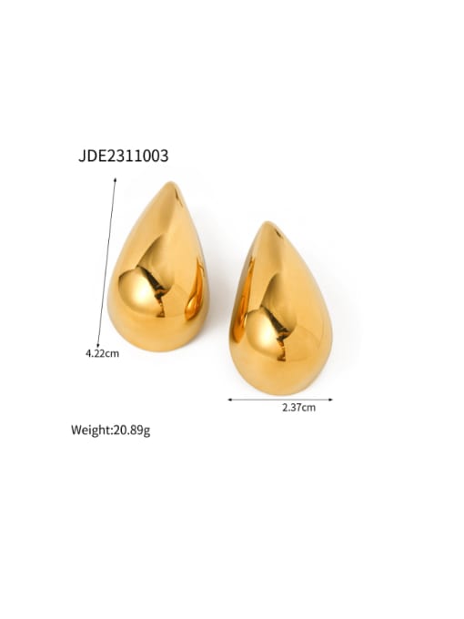 J&D Stainless steel Water Drop Minimalist Stud Earring 1
