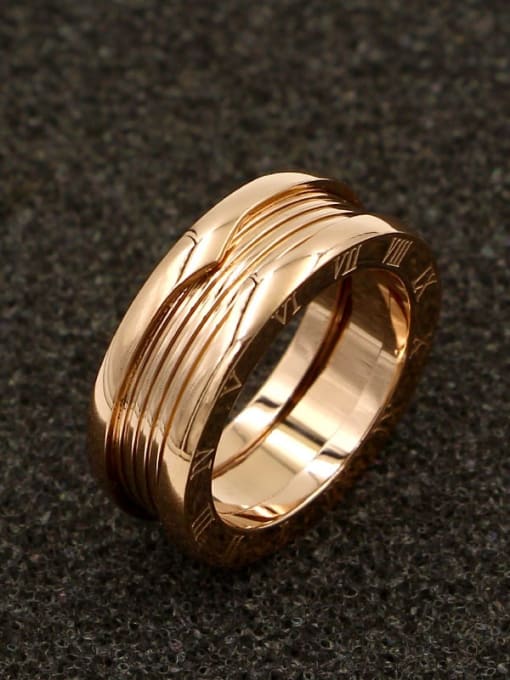 K.Love Titanium Number Minimalist Band Ring 0