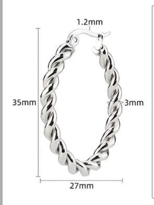 BELII Stainless steel Geometric Trend Hoop Earring 3