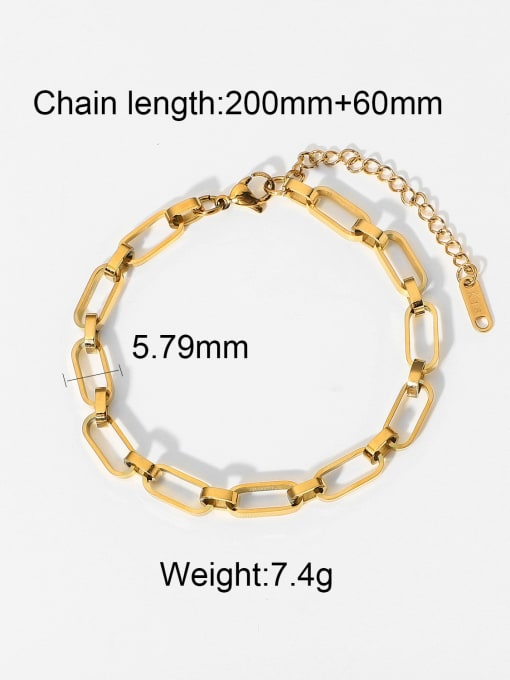 J&D Stainless steel Geometric Minimalist Link Bracelet 3