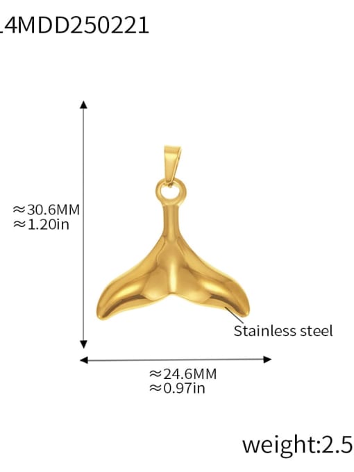 D14 Gold Pendant Stainless steel Minimalist Heart Irregular Diy Pendant