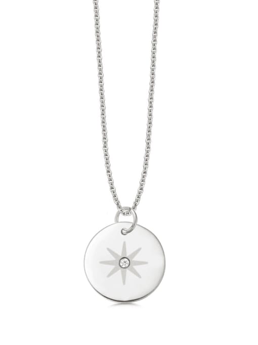 steel Simple and exquisite round stainless steel pendant necklace