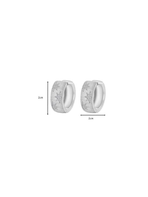 Clioro Brass Cubic Zirconia Geometric Dainty Stud Earring 2