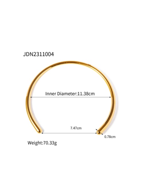 JDN2311004 Stainless steel Minimalist Line Choker Necklace