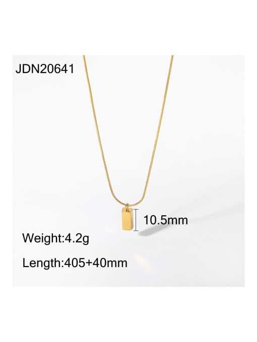 J&D Stainless steel Rectangle Trend Necklace 3