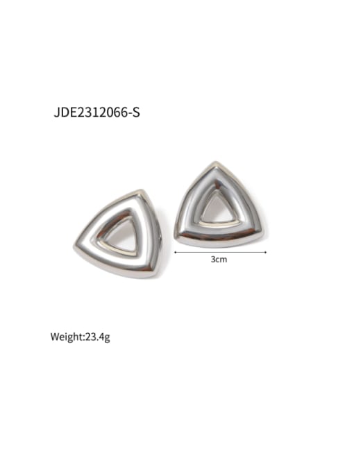 JDE2312066 Steel Titanium Steel Triangle Minimalist Stud Earring