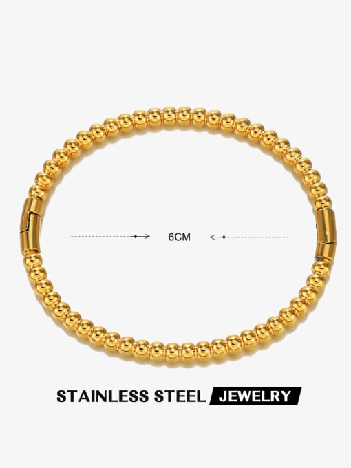 Golden bracelet Stainless steel Geometric Minimalist Beaded Bracelet