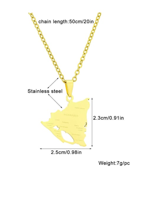 Golden necklace Stainless steel Geometric Trend Necklace