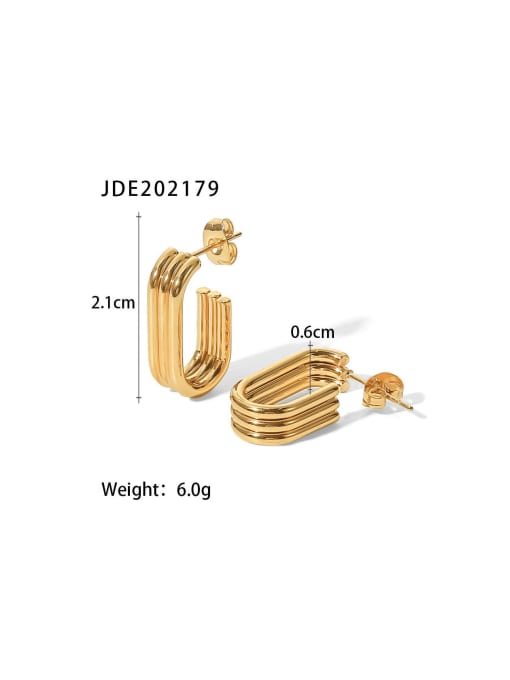 J&D Stainless steel Geometric Trend Stud Earring 2